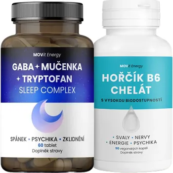 MOVit Energy Spát jako dudek (GABA sleep, hořčík) Pro klidné usínání, hluboký spánek a noční regeneraci.
