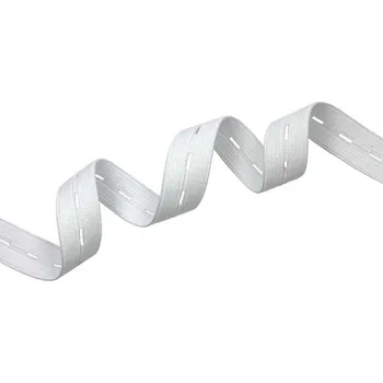 Textilie Pruženka s knoflíkovou dírku - Šíře 15 až 30 mm Barva: Bílá, Šíře: 15 mm