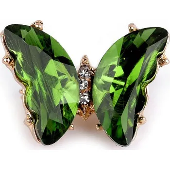 Brož Brož s broušenými kameny motýl mini