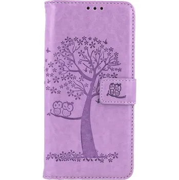 Telefonní příslušenství Pouzdro Samsung A33 5G knížkové Světle fialový strom sovičky (kryt neboli obal na Samsung A33 5G)