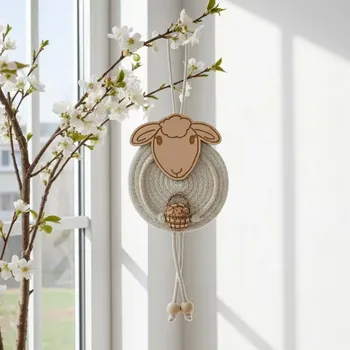 Velikonoční dekorace Ovečka s košíčkem (velikonoční dekorace)