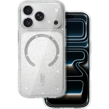 Pouzdro na mobilní telefon Zadní kryt Glitter Magsafe pro iPhone 17 Pro transparent