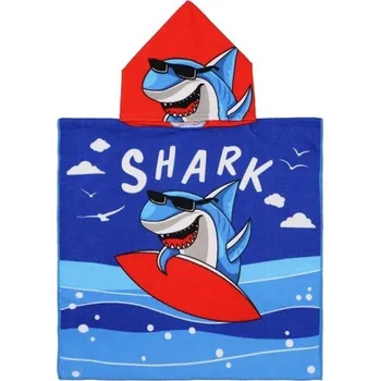 teploměr do vody pro miminko Dětský župan s kapucí 60 x 120 cm Pro výšku 80 - 130 cm Unisex modrý dětský župan se žralokem a slunečními brýlemi