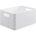 Koš-box 18,0l bílý COUNTRY A4, 36,8x27,8x19,cm, plast