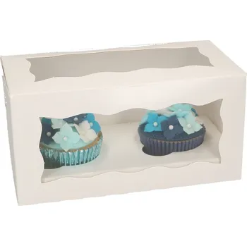 Krabice na pečivo FunCakes Krabice na 2 ks cupcakes / muffin