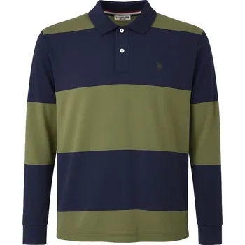 Pánské oblečení Tričko U.S. Polo Assn. Dunkelblau/ Grün 7898464 3XL