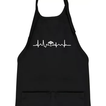 Kuchyňská zástěra Ekg Lego kostka malá - Dětská zástěra na vaření - Univerzální velikost ( Černá )