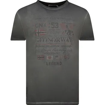 Pánské tričko Tričko Geographical Norway Schwarz 499130 S