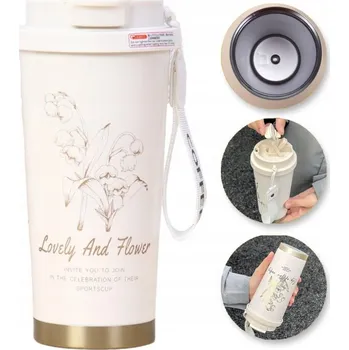 Termoska VELKÝ PROSTORNÝ TERMOHRNEK LAHEV NA PITÍ TERMOSKA Náustek na kávu a čaj 550 ml