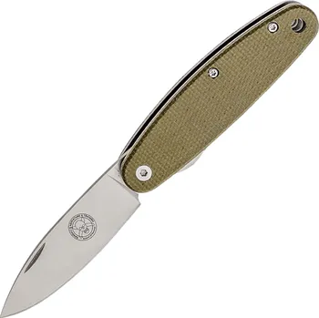 kapesní nůž BRK-ESEE Churp Satin D2 čepel, rukojeti z olivově zelené Micarty, navrženo ESEE - BRKC1