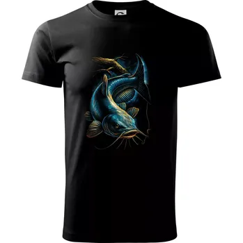 Pánské tričko Obrázek sumec a kus stromu - Triko extra velké (5-8XL) - 7XL ( Černá )