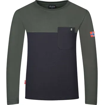 Dětská móda Tričko Trollkids Dunkelblau/ Khaki 969104 92