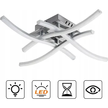 LAMPA S VLNOVOU STUHOU, KŘÍŽOVÁ LED, TŘI TEPLOTY, BARVY S DÁLKOVÝM OVLÁDÁNÍM