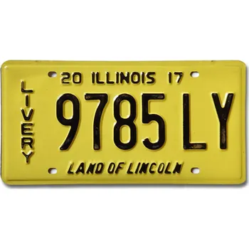 Plechová cedule Americká SPZ Illinois 2017 Livery 9785LY