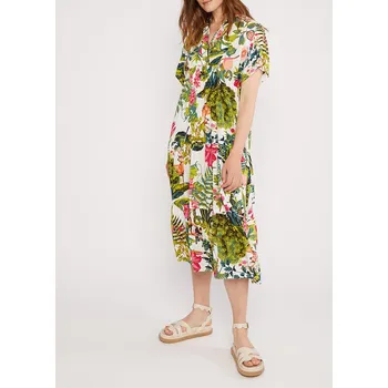 Dámské šaty Šaty Blutsgeschwister Grün/ Weiß 3963898 XS