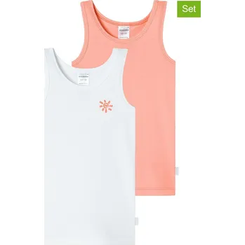 Dívčí spodní prádlo Tričko Schiesser Weiß/ Orange 9664507 98