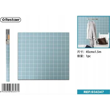 Tapeta Tapeta Samolepicí Modrá Vzor Mřížka 45CMx1.5M