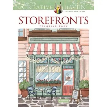 První čtění Creative Haven Storefronts Coloring Book – Hannah Bee (EN)