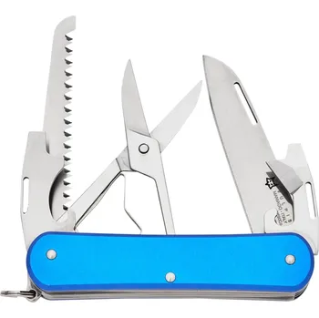 Fox Knives FOX VULPIS ZAVÍRACÍ NŮŽ NEREZOVÁ OCEL N690co LEŠTĚNÁ ČEPEL, HLINÍKOVÁ RUKOJEŤ NEBESKY MOD