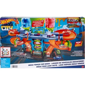 autodráha Hot Wheels City color shifters automyváreň so špirálou