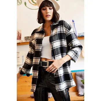 Dámská košile Košile Olalook Weiß/ Schwarz 8476103 S