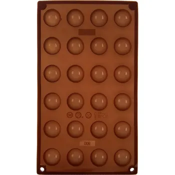 Forma na pečení Silikonová forma na pralinky a čokoládky, hnědá 30 × 17,5 × 1,5 cm