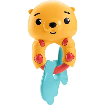 Fisher-Price Chrastítko se zvířátkem Medvídek s rybkou