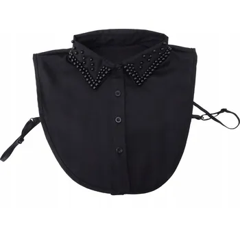 Dámská košile Falešný dámský LÍMEC košile hladký ČERNÝ s elegantním zapínáním