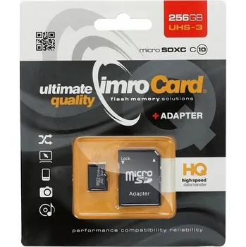 Paměťová karta Paměťová karta IMRO microSDXC 256 GB + adaptér