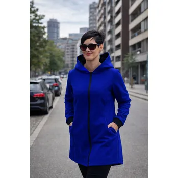 Dámský kabát pOlie Kabátek s rovným zapínáním - královská modř Velikost: 34