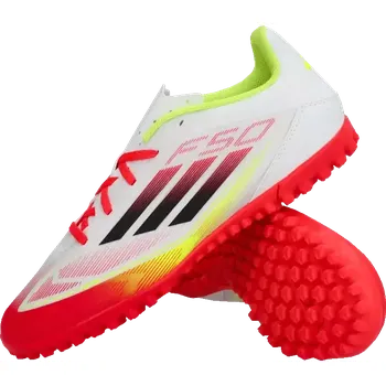 Kopačky Pánské kopačky turfy Adidas F50 Club TF bílo-červené