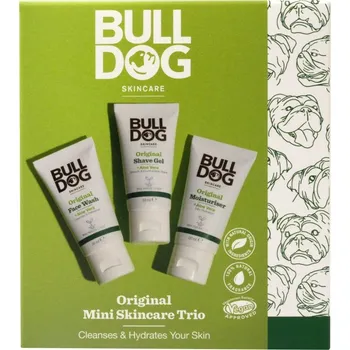 Pleťový krém Bulldog Original Bulldog Original Shave Gel holicí gel s aloe vera 30 ml + Bulldog Original Moisturizer hydratační krém na obličej 30 ml + Bulldog Original Face Scrub čisticí pleťový peeling pro muže 30 ml