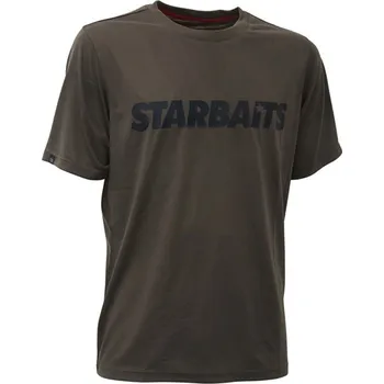Rybářské oblečení Tričko Starbaits Green & Black Velikost XL