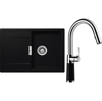 Granitový dřez Set Schock S5-7 (dřez Mono D-100S Puro + baterie SC-520.120 Puro)