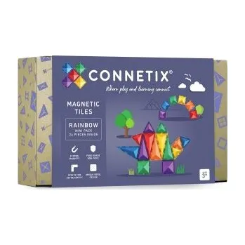 Stavebnice Connetix Magnetická stavebnice - Rainbow Mini Pack, 24 ks