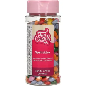 Jedlá dekorace na dort FunCakes Sprinkles - sypání čokoládové barevné konfety 80 g