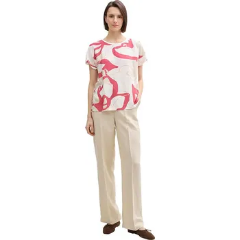 Dámské oblečení Tričko Tom Tailor Pink/ Weiß 5388361 XL