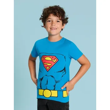 Sinsay - Bavlněné tričko s krátkým rukávem Superman - modrá - 611CB-55X - 611CB-55X-110-2