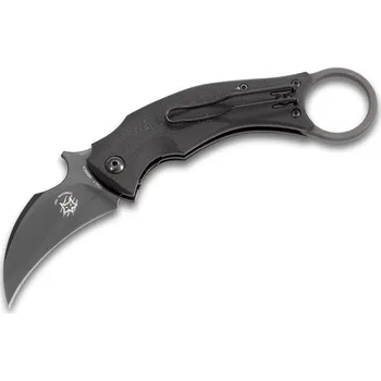 kapesní nůž FOX/Bastinelli Black Bird Skládací Karambit, N690Co Černá Čepel, Černé G10 Rukojeti FX-591