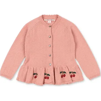 Dívčí svetr Dětský bavlněný kardigan Konges Sløjd CYPRES CARDIGAN GOTS KS104755.PPY2 růžová 39X, vel. 98