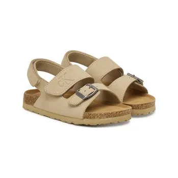 Dámská obuv Sandály Calvin Klein Velcro V3X2-83328-0315 S Béžová 32
