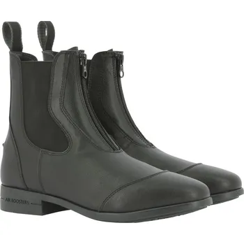 Jezdecká obuv EQUITHÈME Pérka kožená Zurich Equithème, se zipem, pro dospělé, černá 43