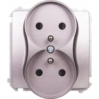 Elektrická zásuvka Elektrická Zásuvka nástěnná Kontakt-simon stříbrná