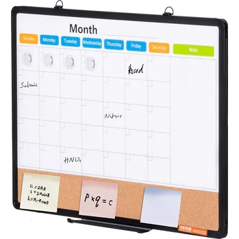 Vevor Kombinovaná magnetická měsíční tabule a korek 24×18" hliníkový rám
