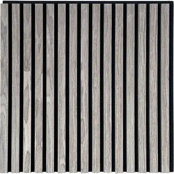 akustický panel Akustický panel 60x60 cm, 2ks, světlý ořech, dýhované lamely na filcu