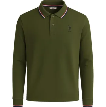 Pánská móda Tričko U.S. Polo Assn. Dunkelgrün 7567715 XL