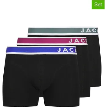 Boxerky Boxerky Jack & Jones Schwarz/ Blau/ Khaki 5473012 XXL