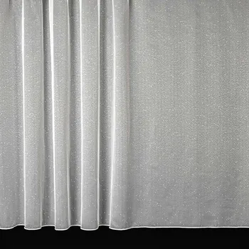 Záclona Žakárová záclona 5014, nopky / pršíčko, bílá, s olůvkem, výška 230cm (v metráži)