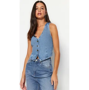 Dámská vesta Vesta trendyol Blau 4528695 M