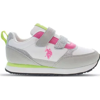 Dívčí tenisky Boty U.S. Polo Assn. Grau/ Weiß/ Pink 8284003 34